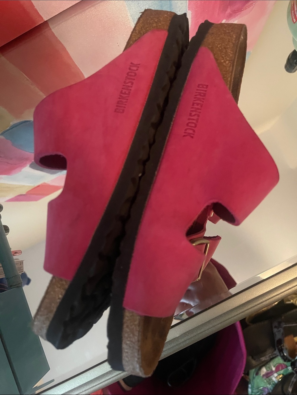 Birkenstock Pink suede Sandals - Picture 4 of 8